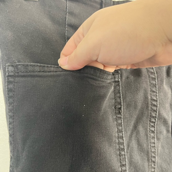 Free people black flare wide bell bottom size 28 stretchy jeans - Picture 5 of 5